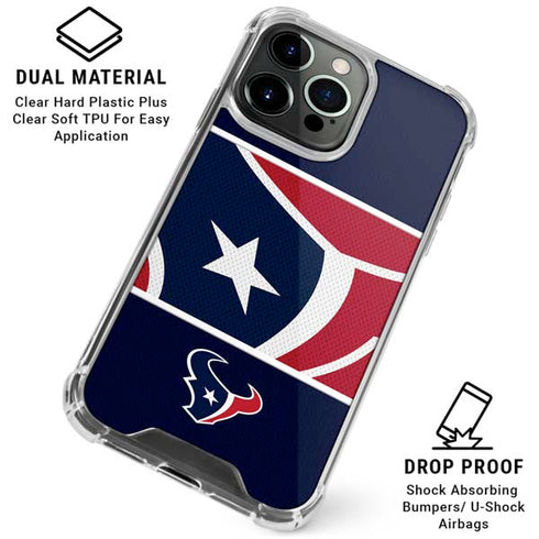 NFL Houston Texans Zone Block iPhone 16 Pro Clear Case